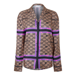 Mono Pyjama Shirt, Monogram Silk Pyjama Shirt