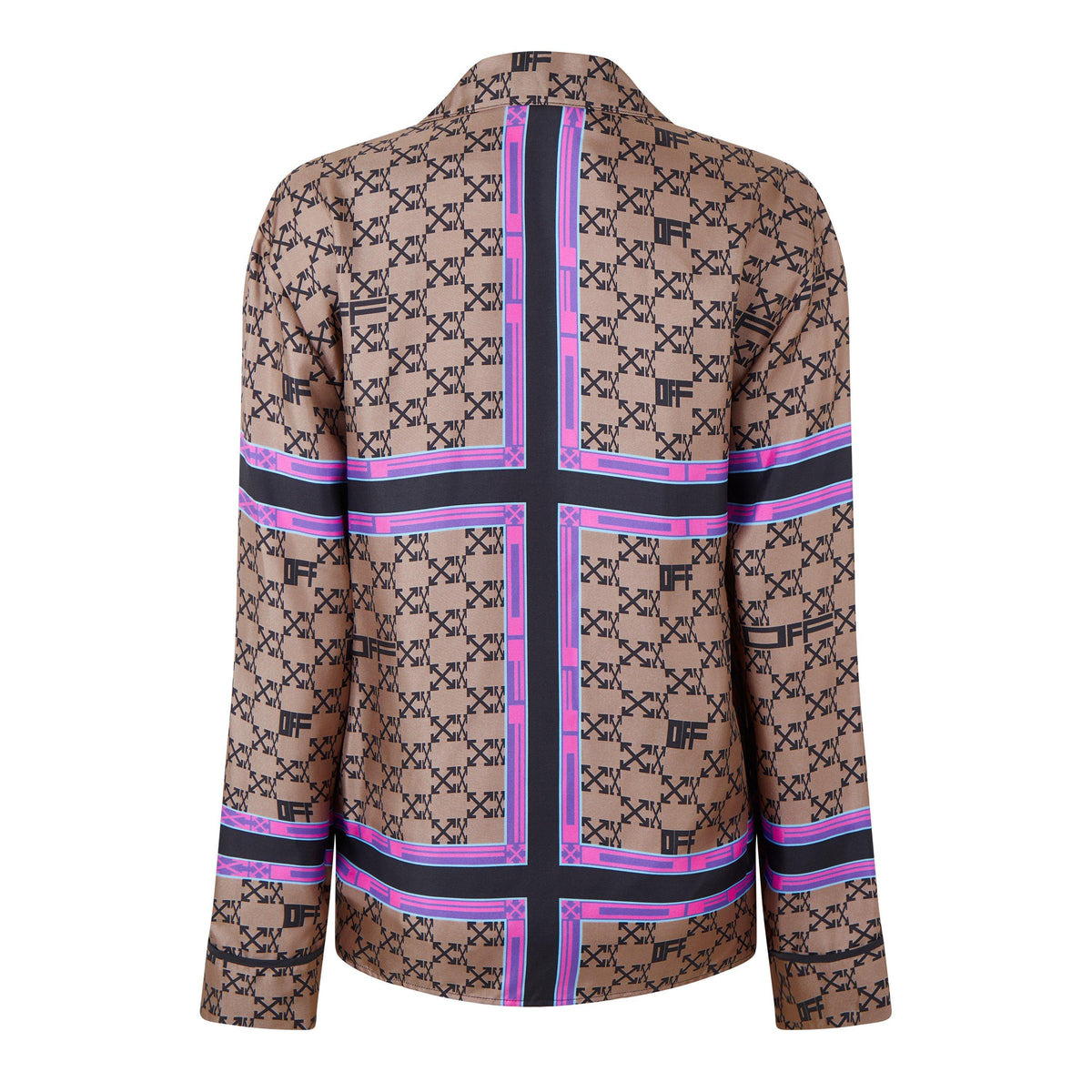 Women's  Mono Pyjama Shirt, Monogram Silk Pyjama Shirt