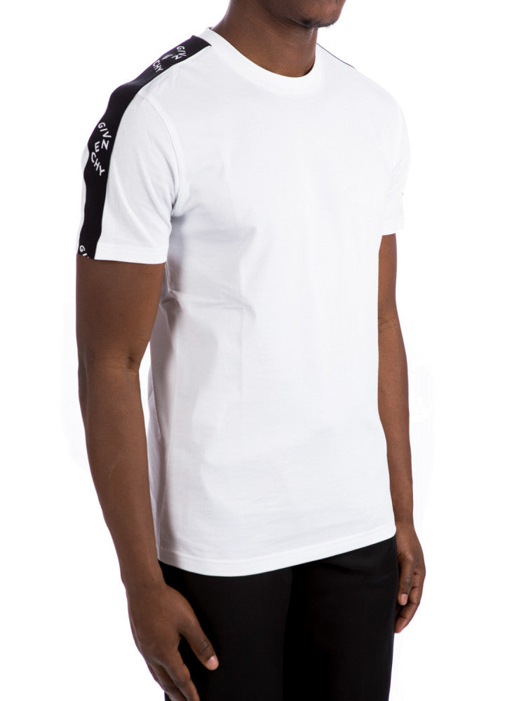 Givenchy Slim Fit Refracted Sleeve Logo T-Shirt in White