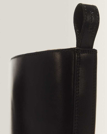 Rejena Hi Old Harness Leather Boots — Black