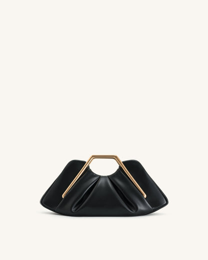 Lila Metal Frame Clutch - Ivory