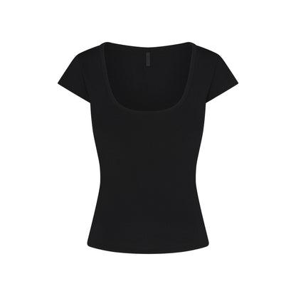 Refined Knit Scoop Neck Top