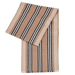 BURBERRYClassic striped double-sided printed wool long scarf