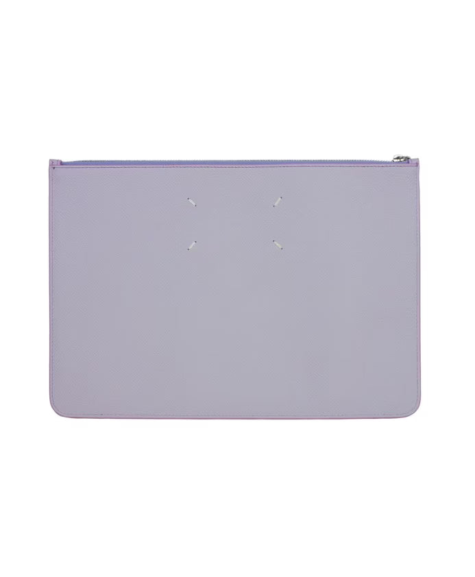 Purple Calfskin Clutch Bag