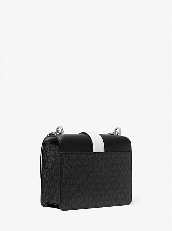 Greenwich Small Color-Block Signature Logo Crossbody Bag