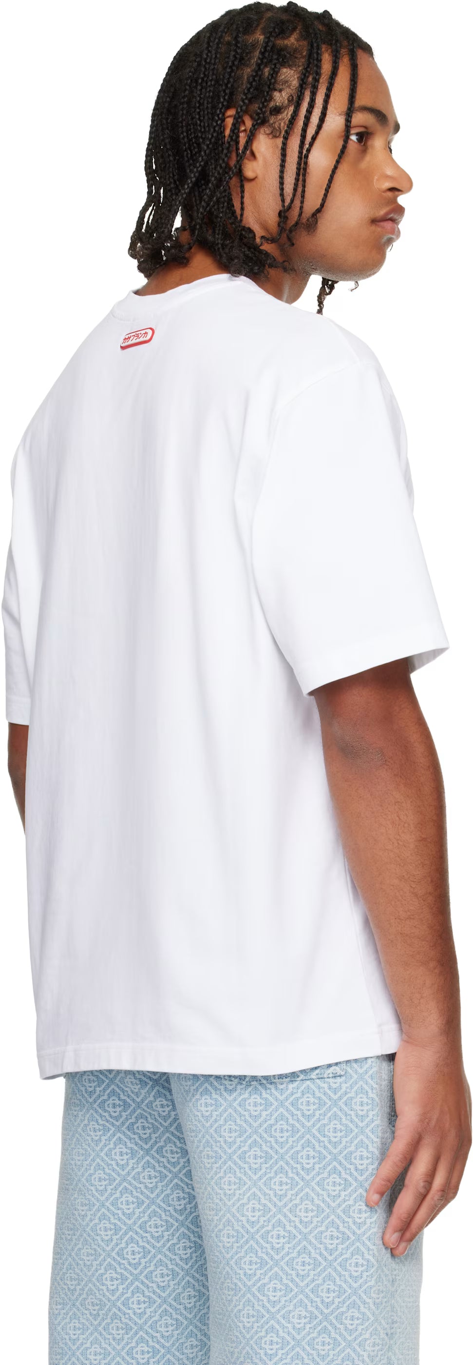 White Logo Patch Short Sleeve T‑shirt