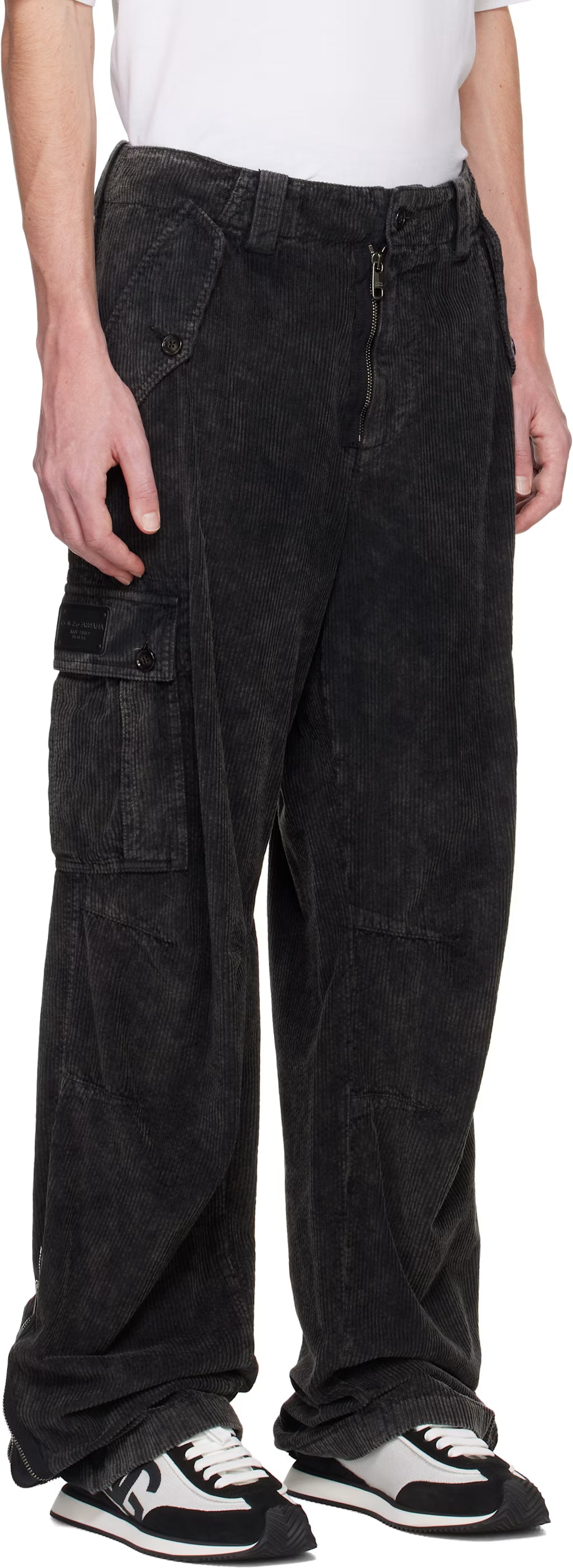 Dolce&Gabbana Gray Re-Edition Garment Dyed Cargo Pants