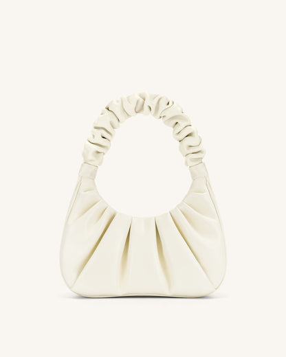 Gabbi Ruched Hobo Handbag - Light Yellow