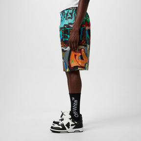 Men's Graffiti Bermuda Shorts, All-Over Print