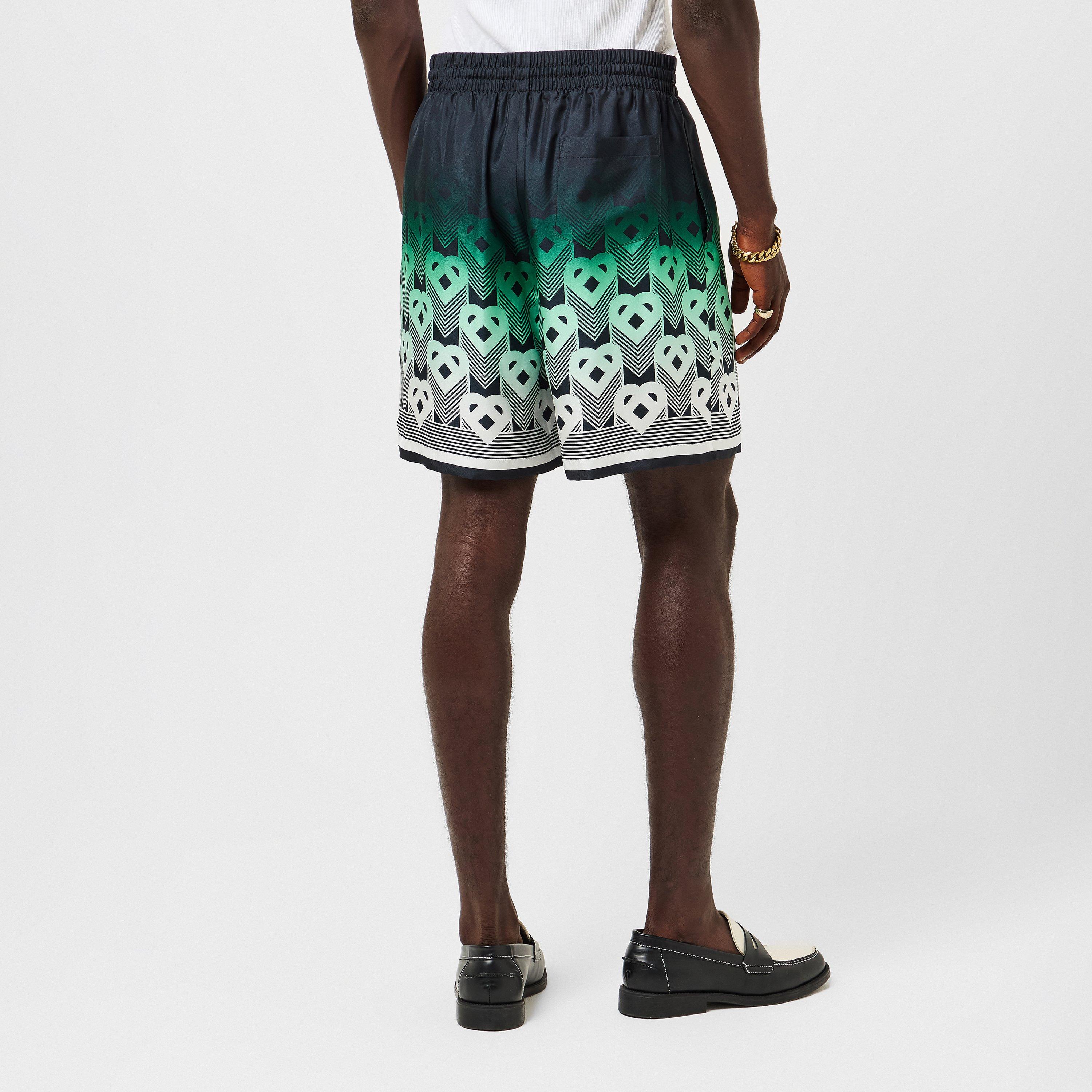 Men's Casa Mono Silk Woven Tracksuit Shorts