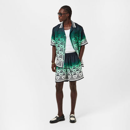 Men's Casa Mono Silk Woven Tracksuit Shorts