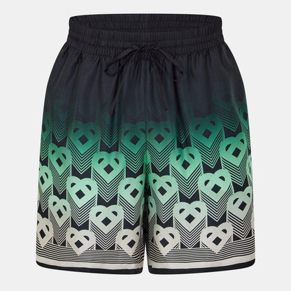 Men's Casa Mono Silk Woven Tracksuit Shorts