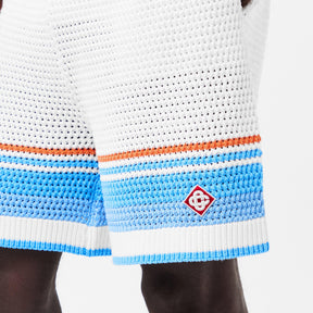 Striped Crochet Shorts