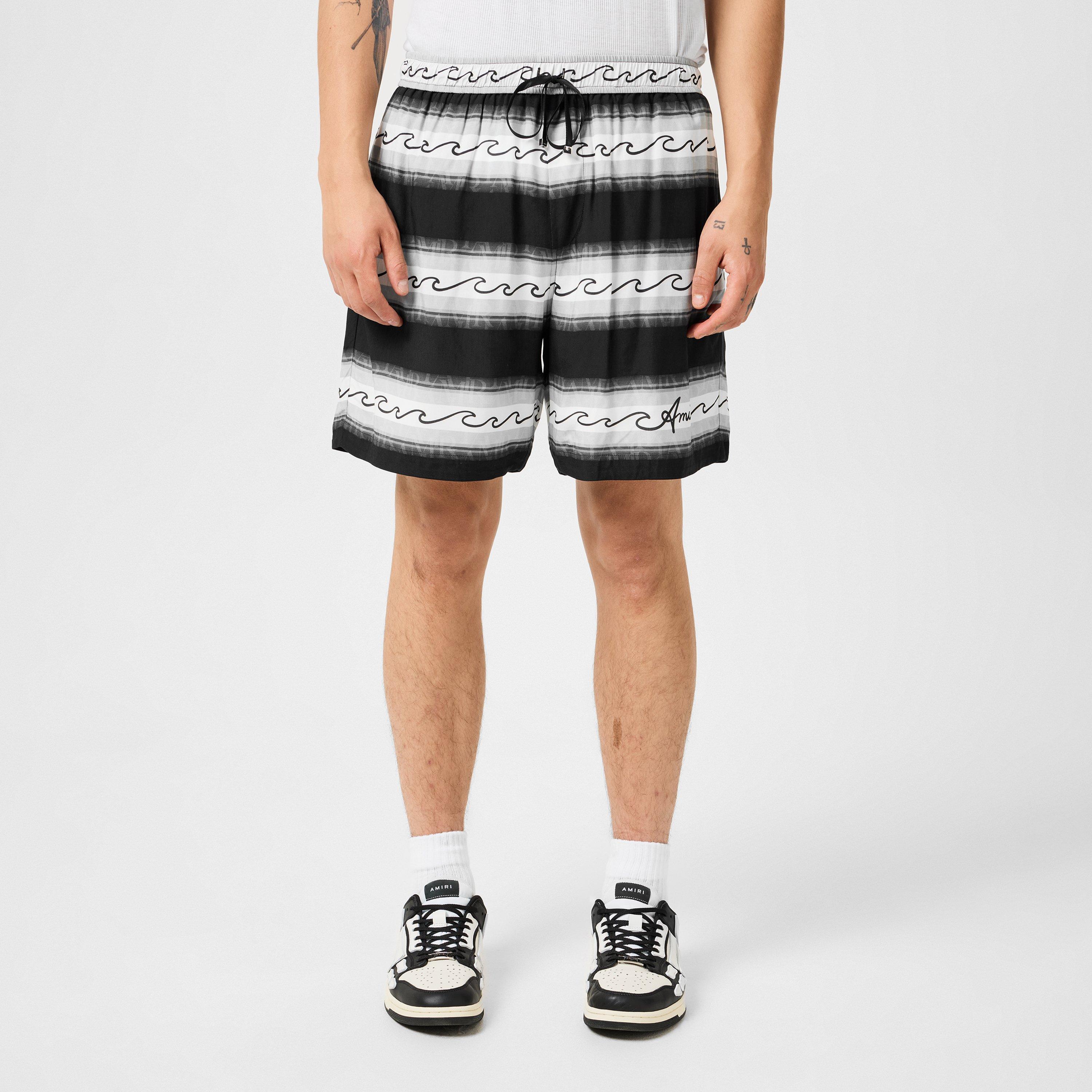 Men's Wave Baja Stripe Woven Tracksuit Shorts