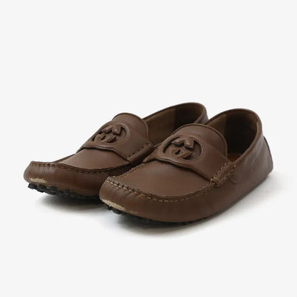 Interlocking G Driving Shoes Brown