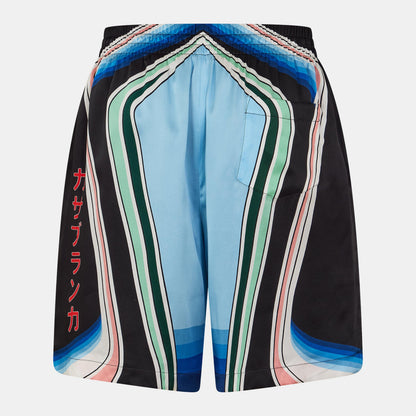Pattern Woven Elasticated Tracksuit Shorts