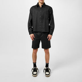 Pinstripe Tailored Shorts