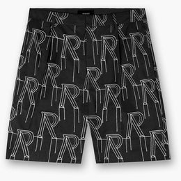 Men's Rep R Embroidered All-over Motif Shorts