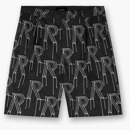 Men's Rep R Embroidered All-over Motif Shorts