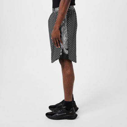 Straight-Leg Monogrammed Printed Poplin Shorts