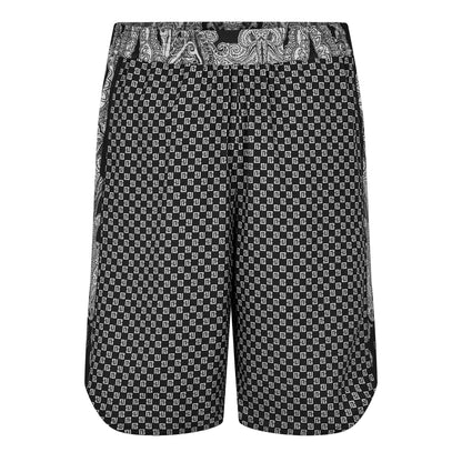 Straight-Leg Monogrammed Printed Poplin Shorts
