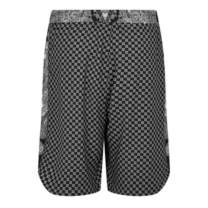 Straight-Leg Monogrammed Printed Poplin Shorts
