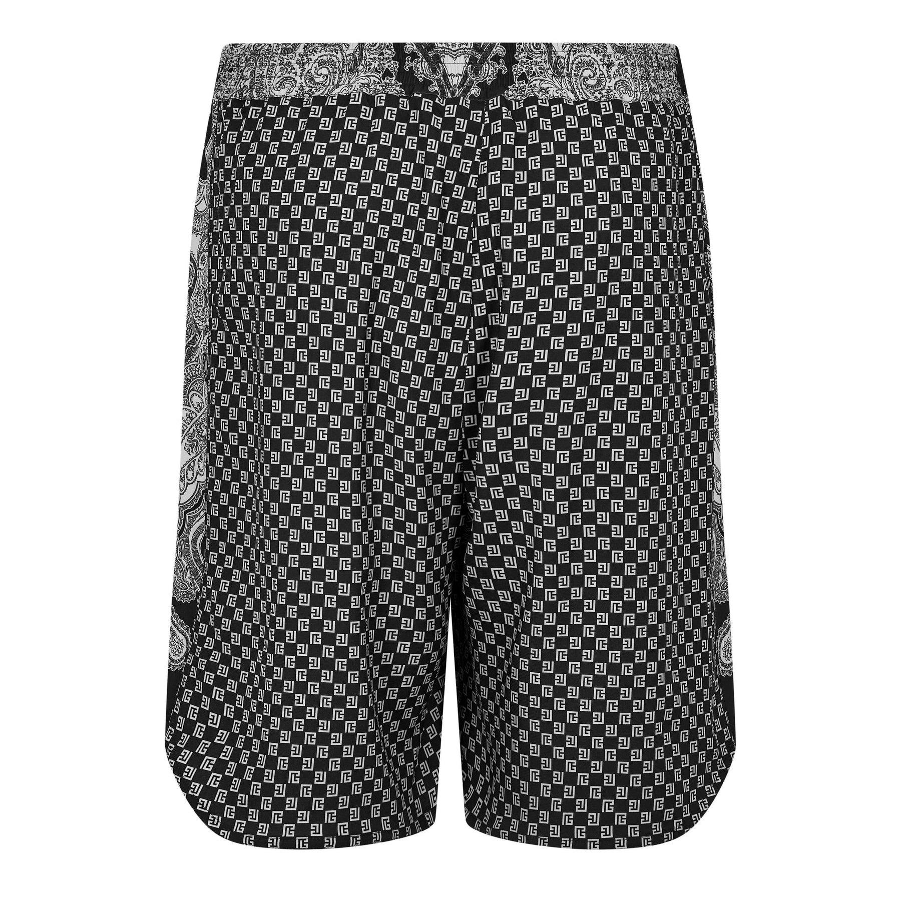 Straight-Leg Monogrammed Printed Poplin Shorts