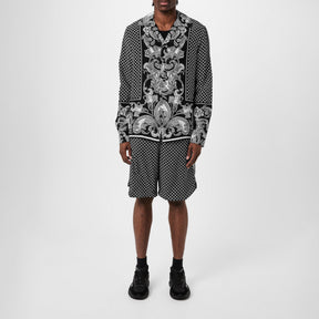 Straight-Leg Monogrammed Printed Poplin Shorts