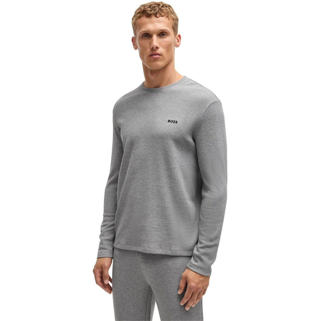 Men's BW Waffle Long-Sleeve T-Shirt, Waffle Texture