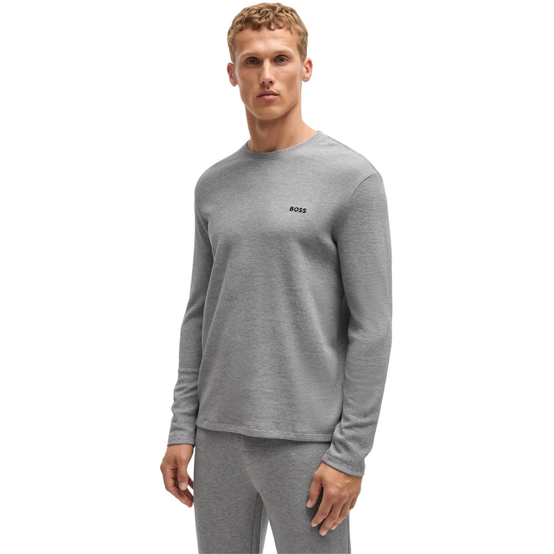 Men's BW Waffle Long-Sleeve T-Shirt, Waffle Texture