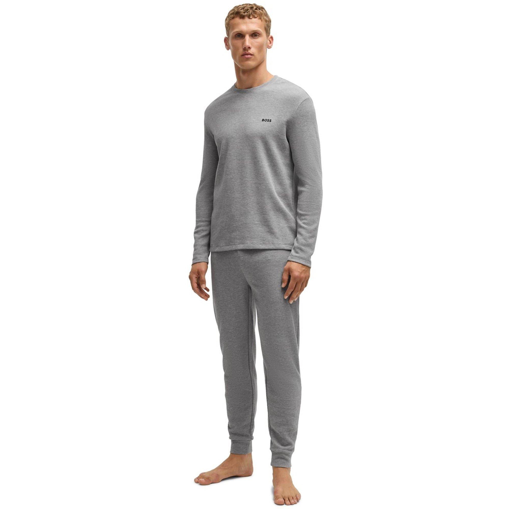 Men's BW Waffle Long-Sleeve T-Shirt, Waffle Texture