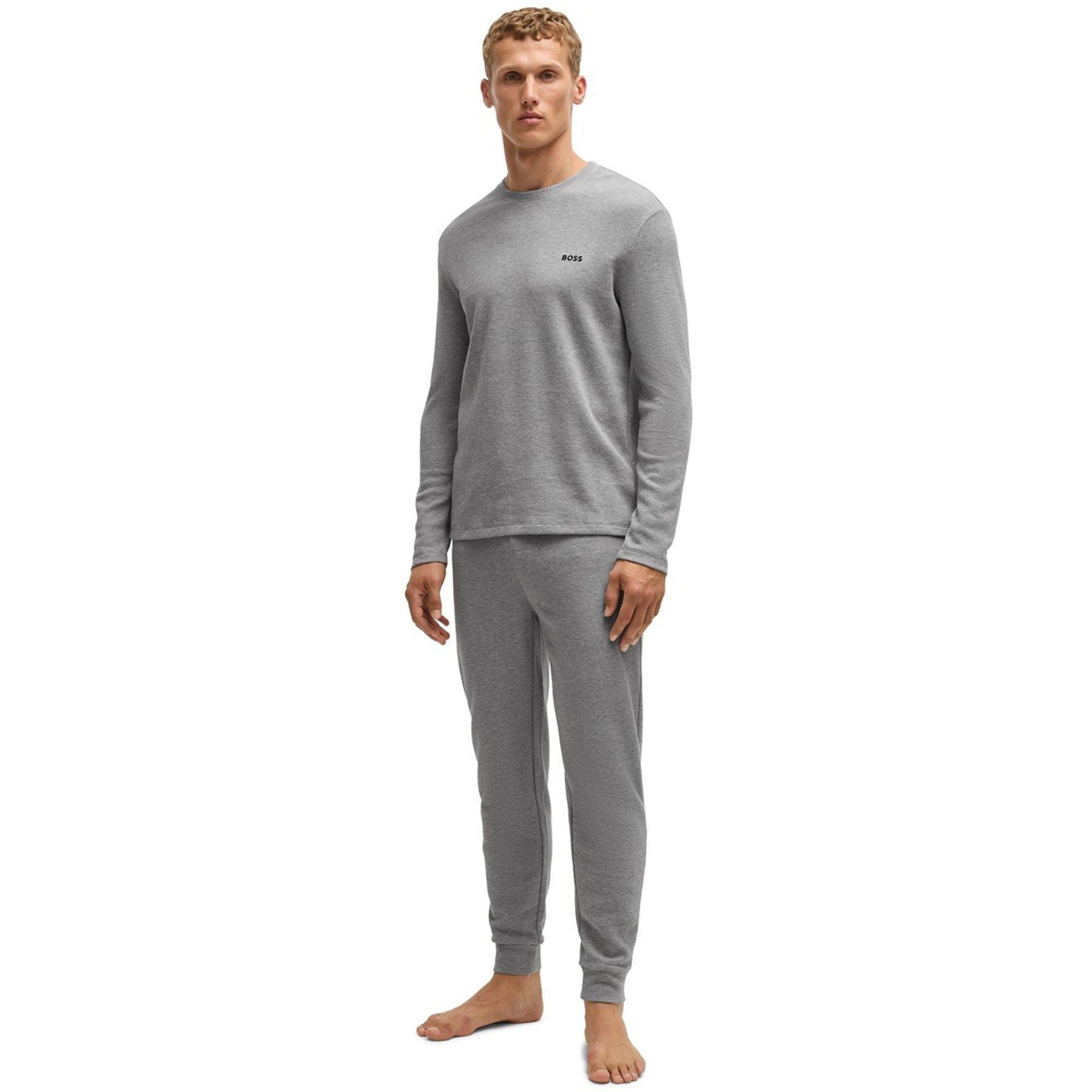 Men's BW Waffle Long-Sleeve T-Shirt, Waffle Texture