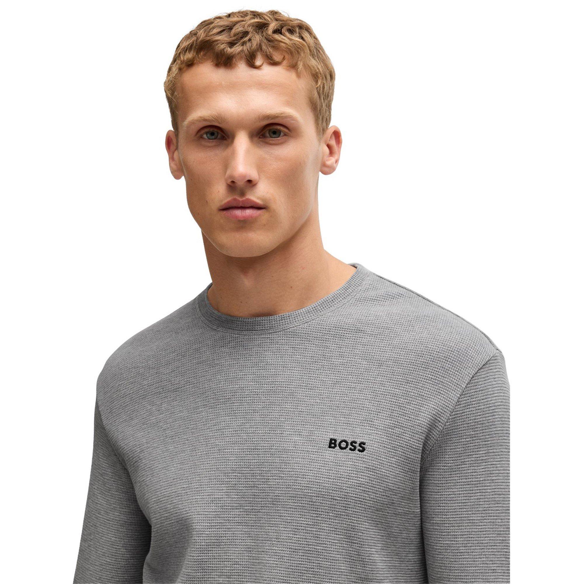 Men's BW Waffle Long-Sleeve T-Shirt, Waffle Texture