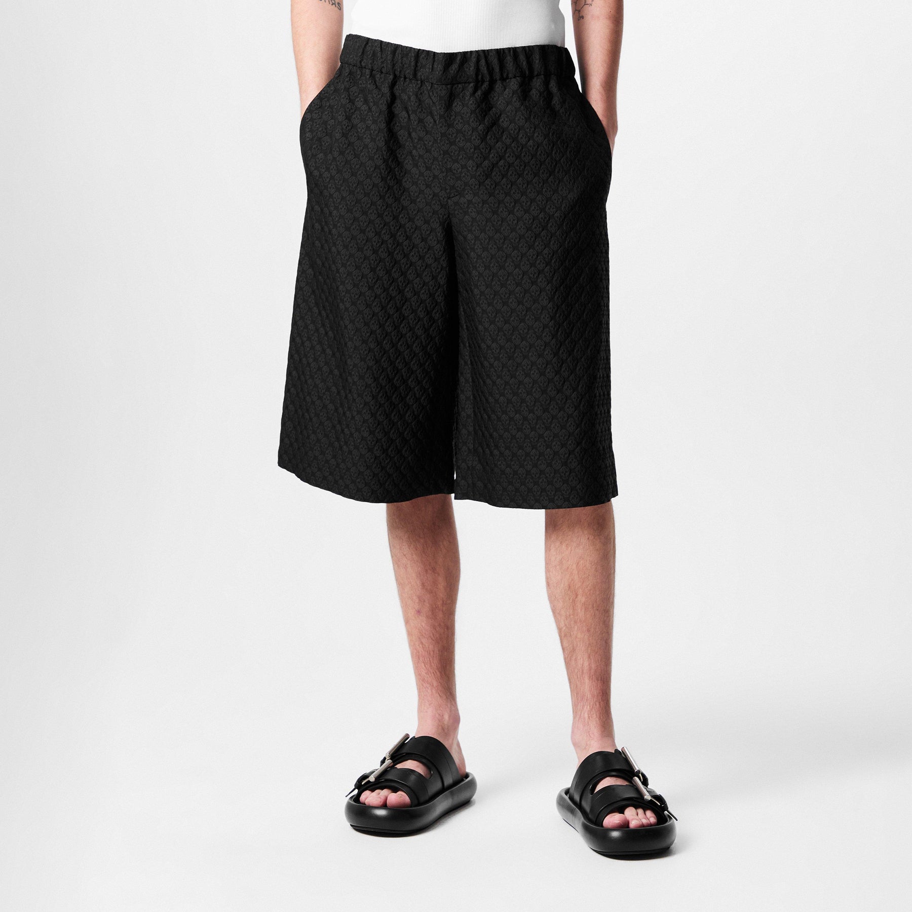Skull Jacquard Bermuda Shorts