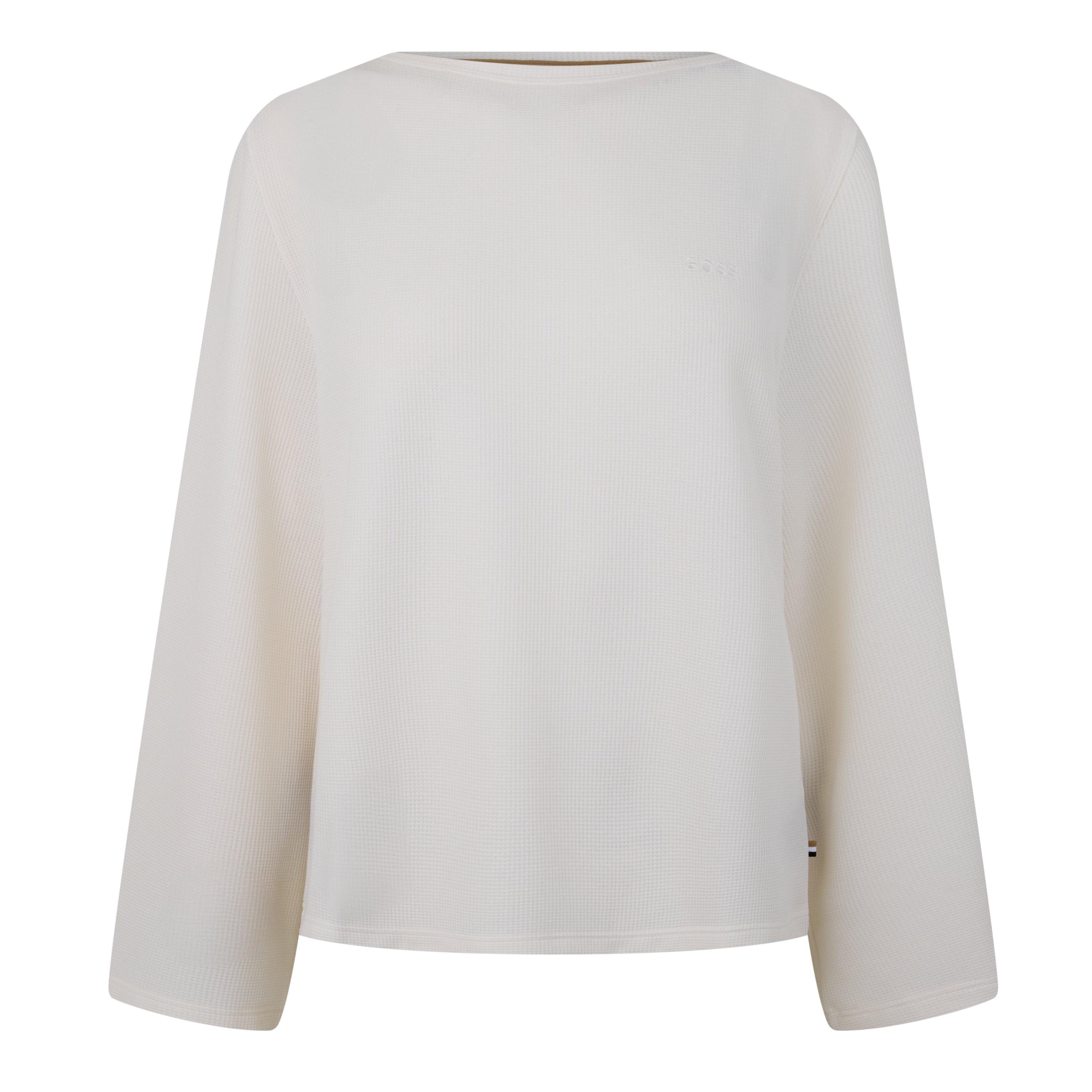 Waffle Cotton Long Sleeve Relaxed Fit Pyjama Top