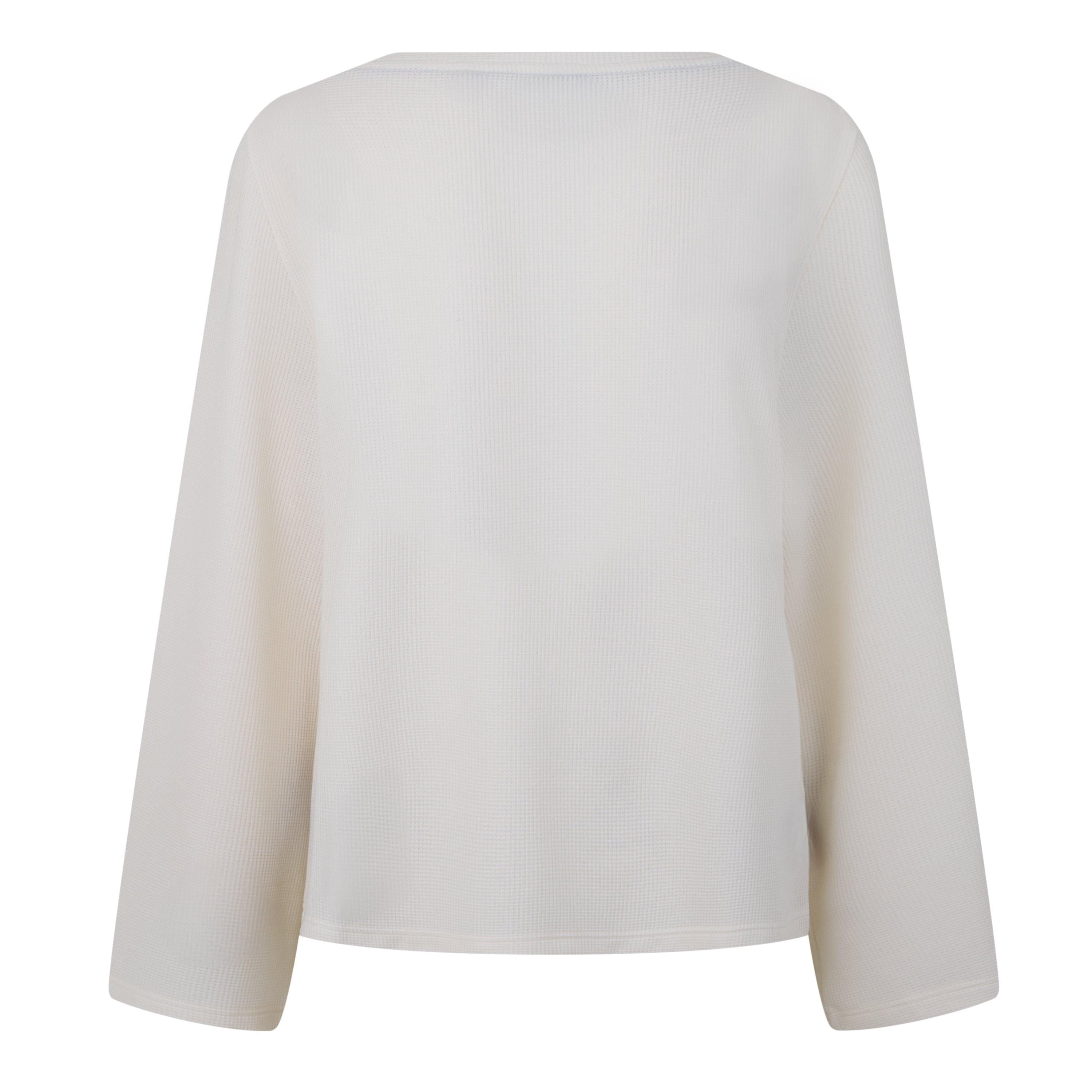 Waffle Cotton Long Sleeve Relaxed Fit Pyjama Top