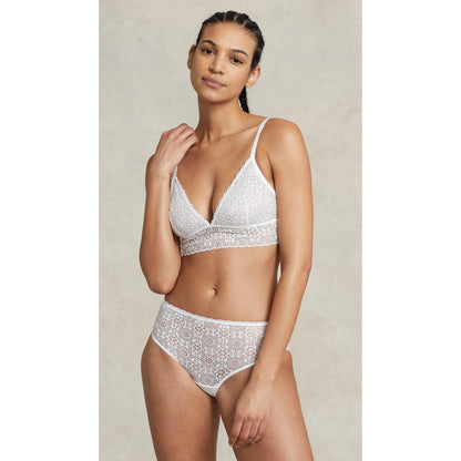 Women's Eyelet Wireless Triangle Bralette