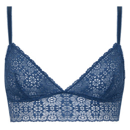 Women's Eyelet Wireless Triangle Bralette