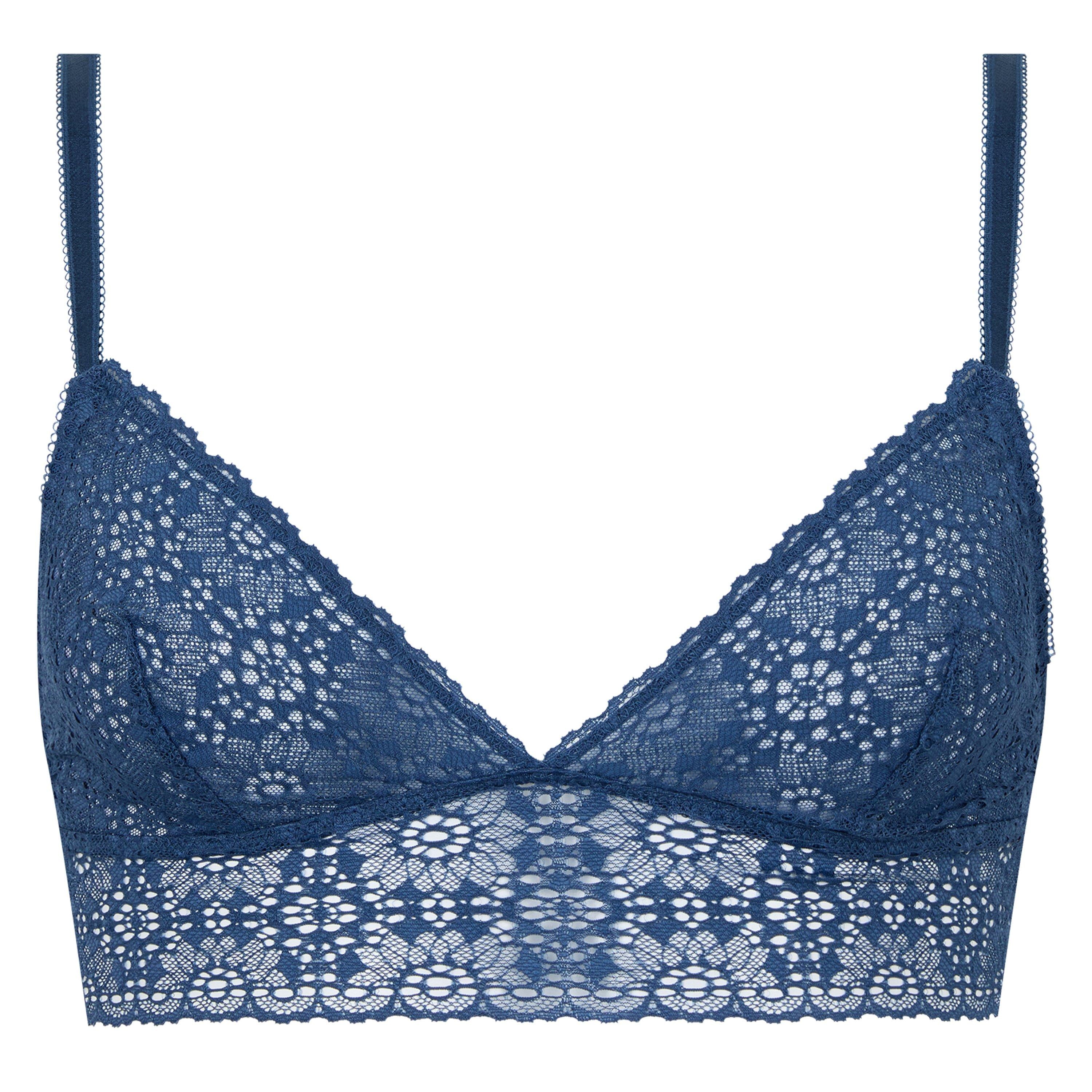 Women's Eyelet Wireless Triangle Bralette