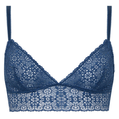 Women's Eyelet Wireless Triangle Bralette