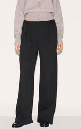 Black Adjustable Waist Tailored Trousers