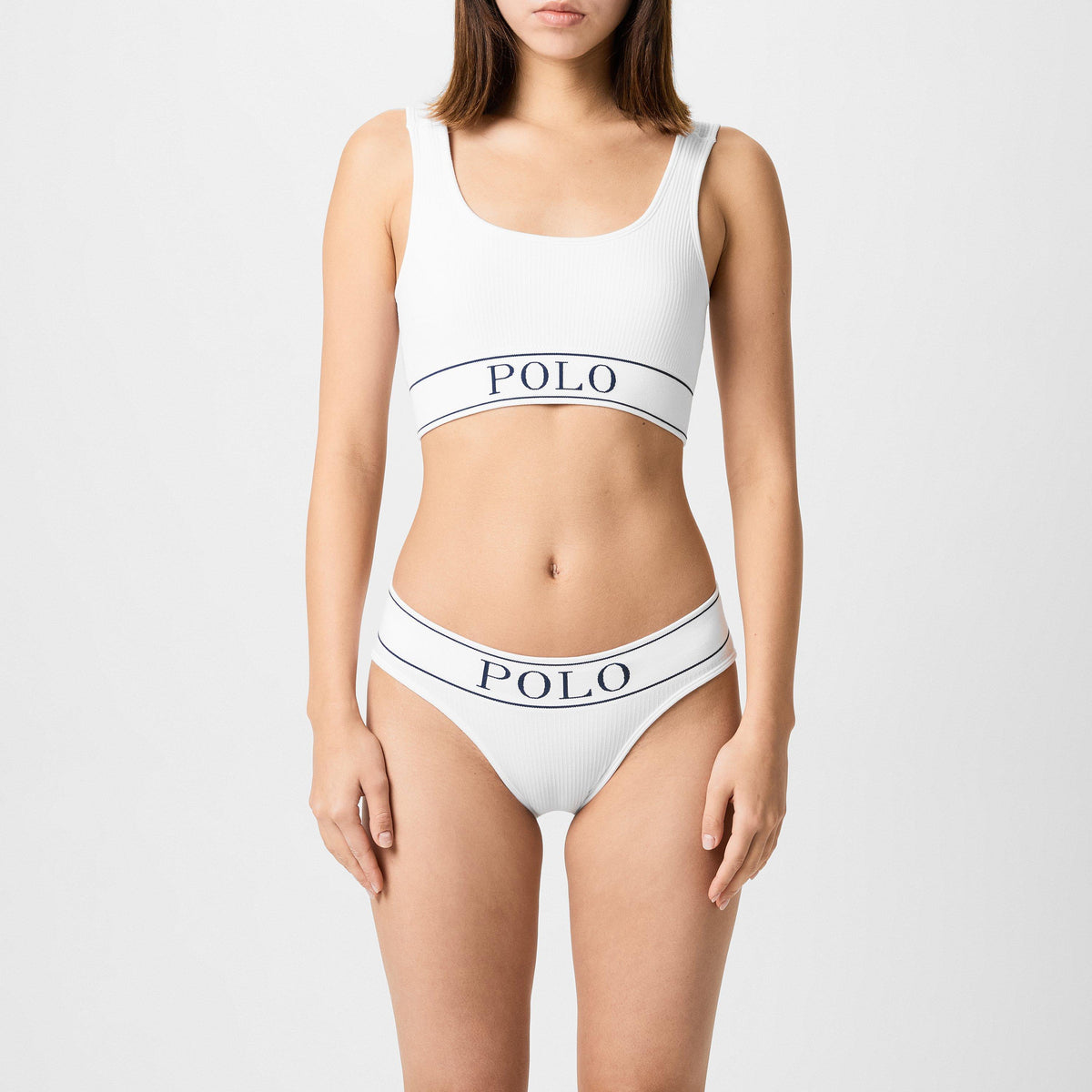 Womens Ribbed Scoop Bralette