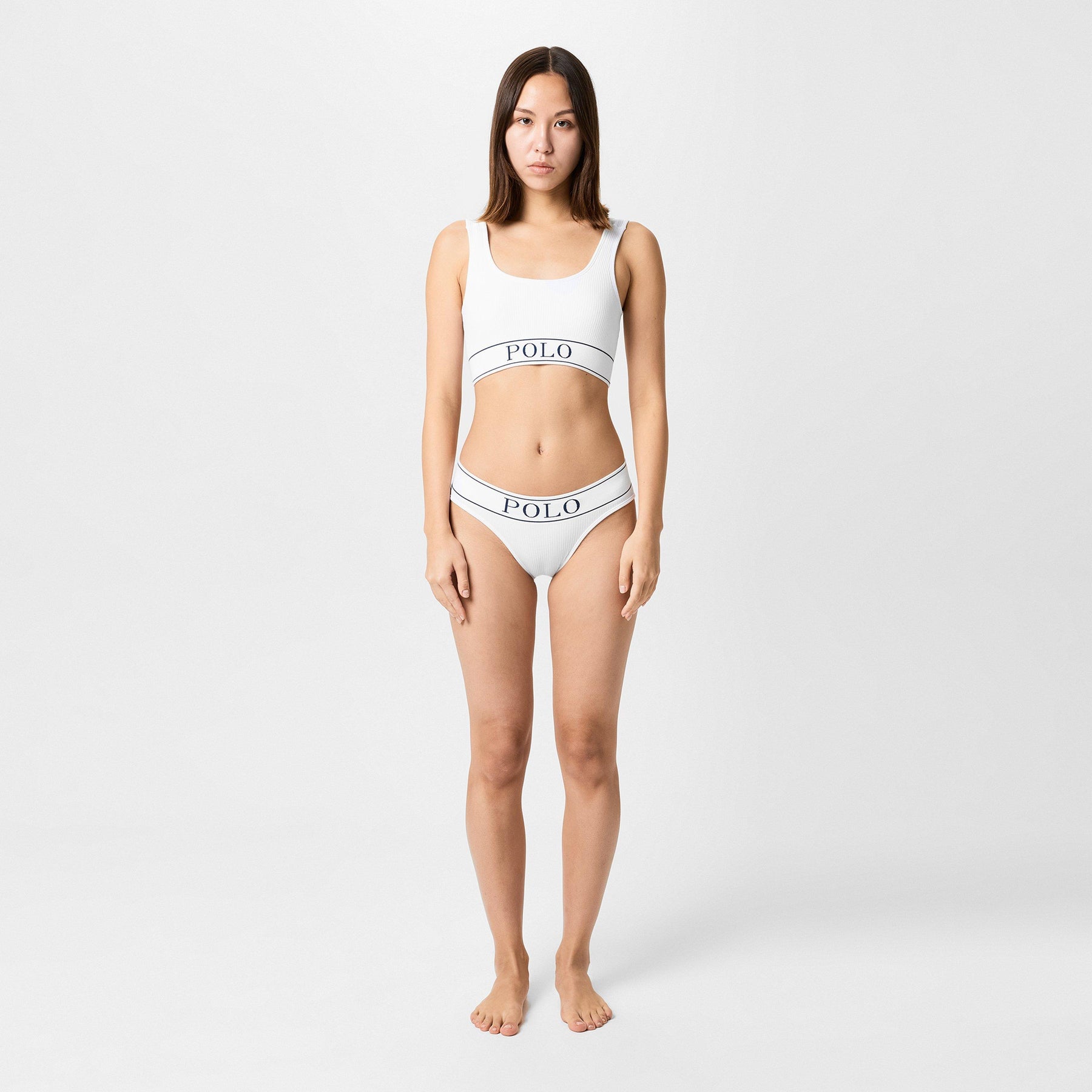 Womens Ribbed Scoop Bralette