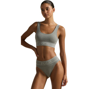 Womens Ribbed Scoop Bralette