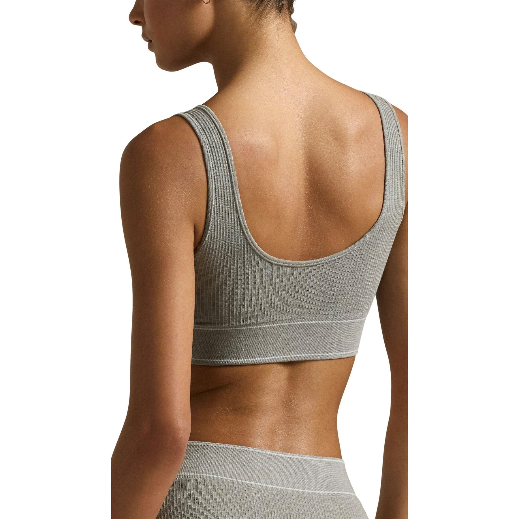 Womens Ribbed Scoop Bralette