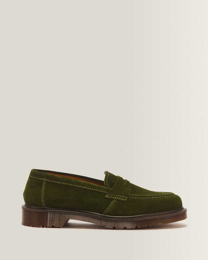 Delapre Penny Loafer Repello Calf Suede Mb — FIELD GREEN