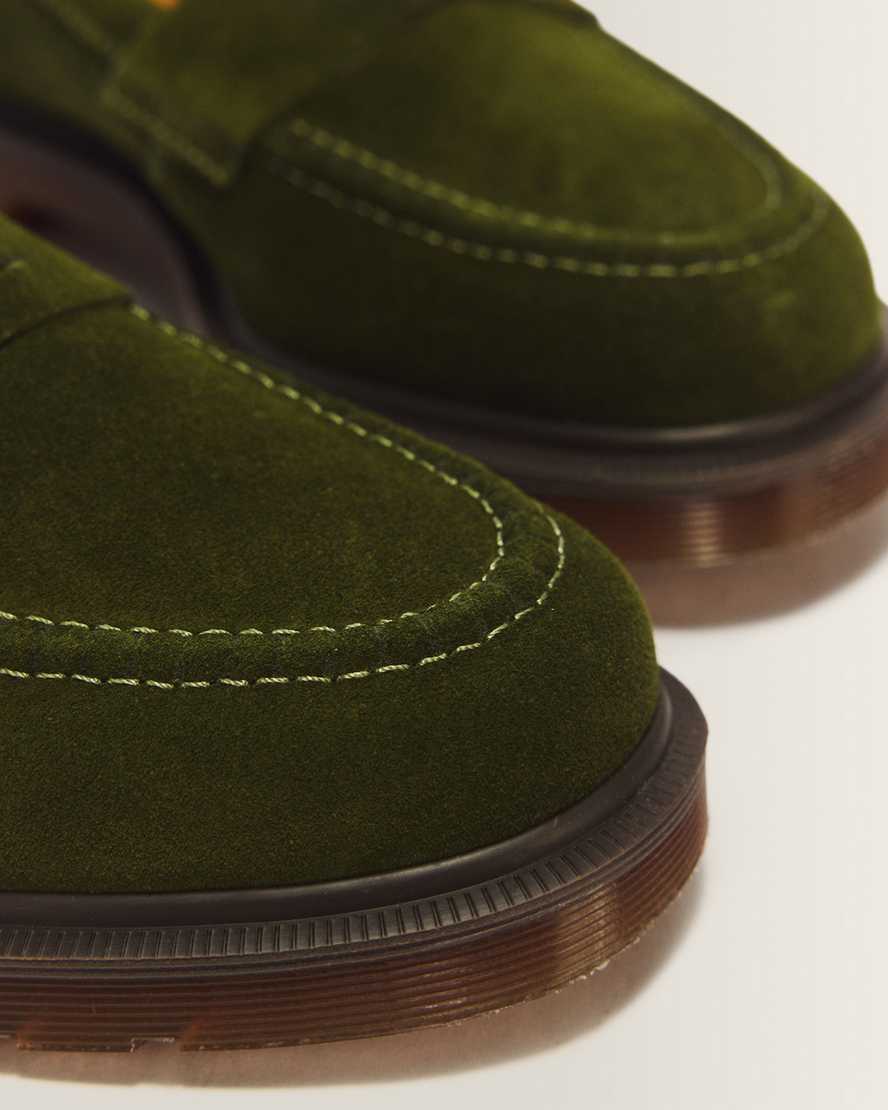 Delapre Penny Loafer Repello Calf Suede Mb — FIELD GREEN