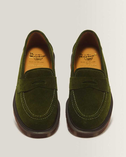 Delapre Penny Loafer Repello Calf Suede Mb — FIELD GREEN