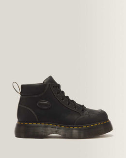 Buzz 6 Eye Wyoming Leather Lace Up Boots — Black