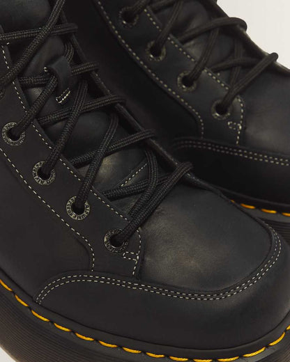 Buzz 6 Eye Wyoming Leather Lace Up Boots — Black